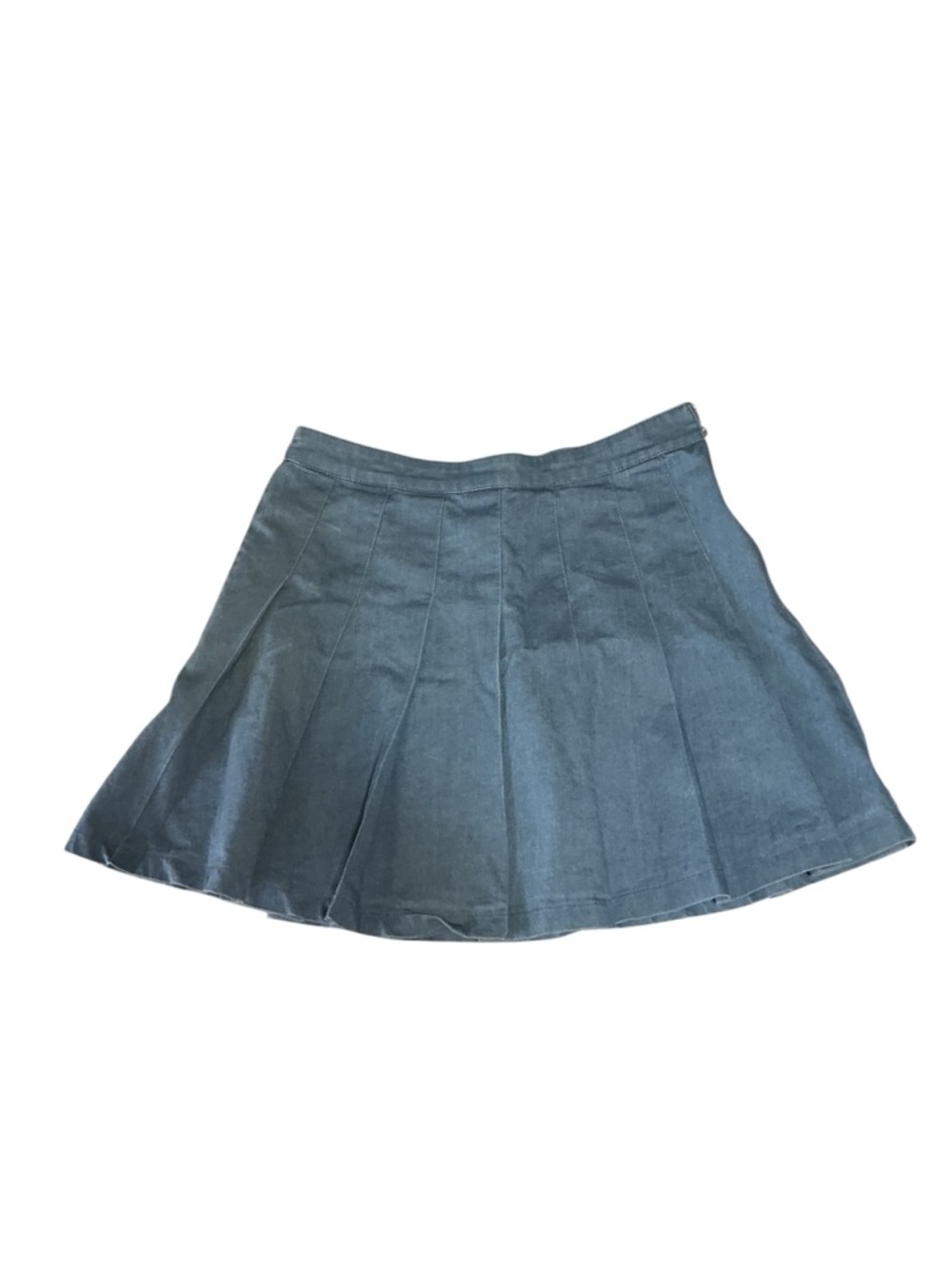 Windsor women’s Light Wash Denim Skater Skirt  Pleated A-Line Mini size M